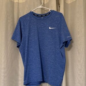 Nike swim Men's Heathered Blue Short Sleeve Tee